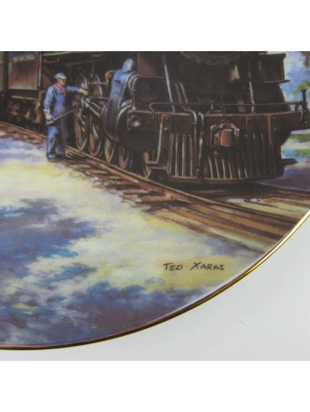 Collectible Plate Train Locomotive The Morning Local Ted Xaras 8.5